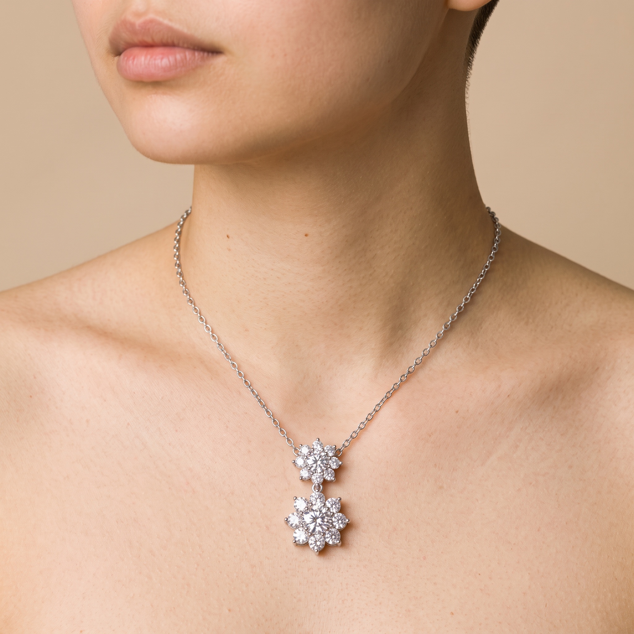Fiora Double Blossom Necklace