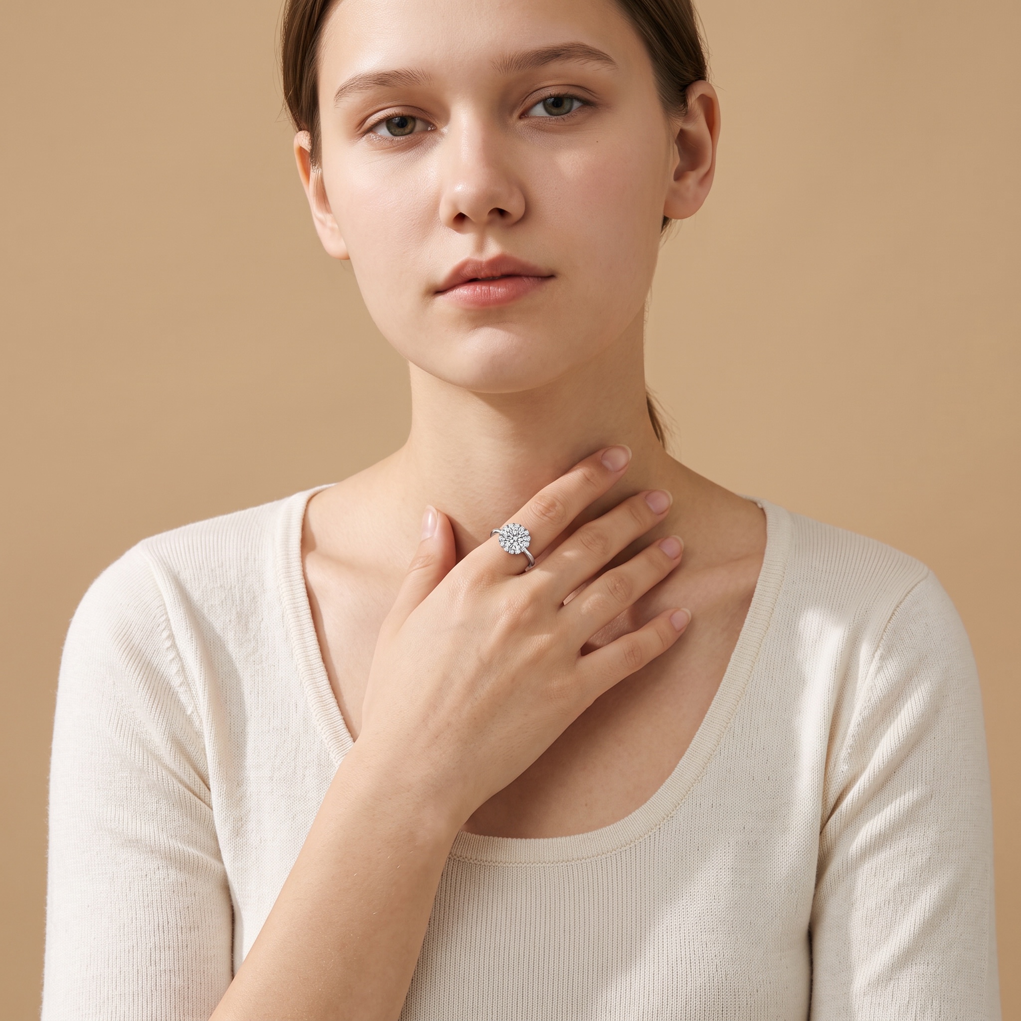 Dahlia Solitaire Ring