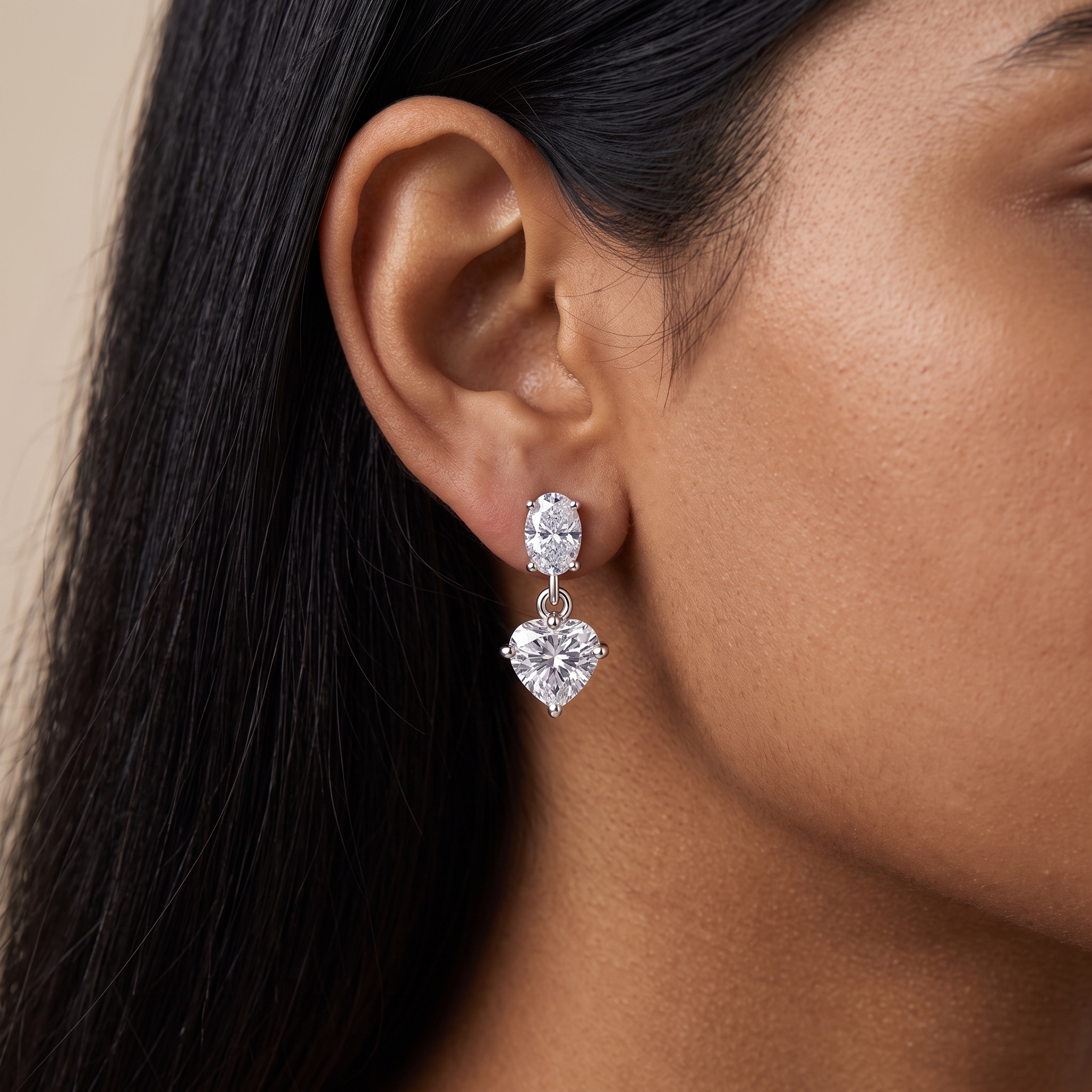 Juliette Heart Drop Earrings