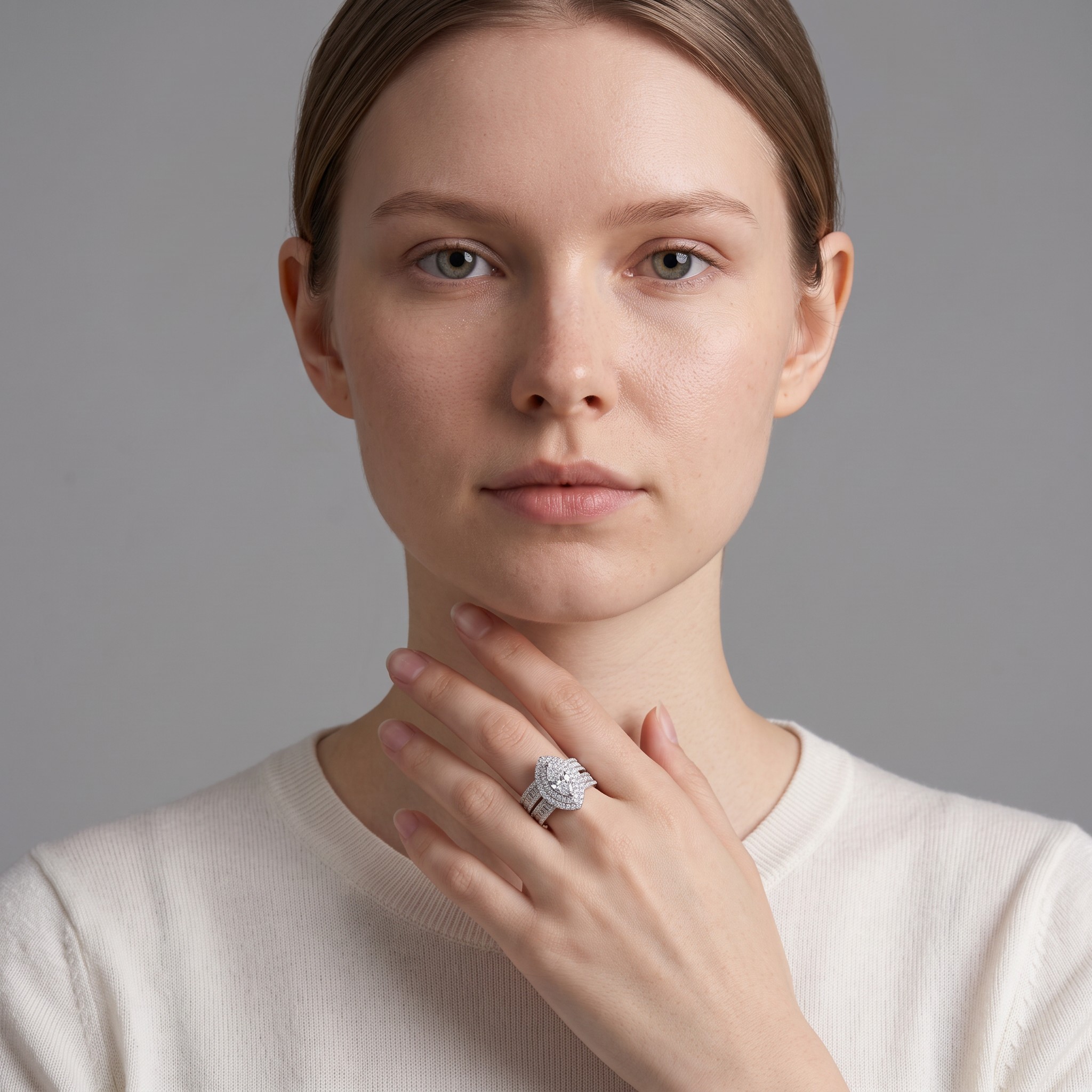 Marquise Halo Ring